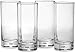 Circleware Air Bubble Heavy Base Highball Drinking Glasses, Set of 4, Dinnerware Kitchen Glassware for Water, Ice Beer, Wine, Cold Beverages and Best Bar Decor Gifts, 18 oz, Oslo Tumbler