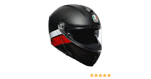 Amazon.com: AGV Sportmodular Layer Helmet (Medium) (Carbon/RED/White) :  Automotive