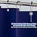 AmazerBath Navy Blue Shower Curtain, Thick PEVA, Heavy Duty Waterproof 72x72 with 3 Weighted Stones and 12 Grommets