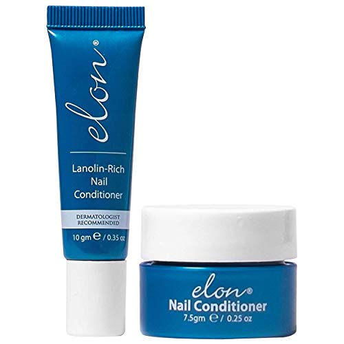 Elon Lanolin Rich Nail Strengthener 10g Tube + 7.5g Jar Nail Cuticle Conditioner Cream
