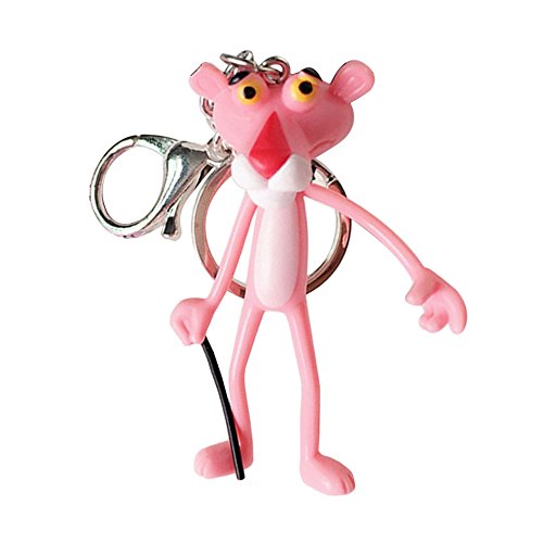 Merssavo Cartoon Panther Keyring Charm Pendant Bag Purse Key Chain Ring Keychain Toy Gift