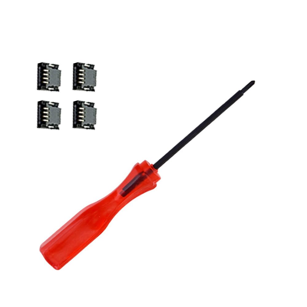 WSDMAVIS 4Pcs 4-Pin Touch Screen Connector Ribbon Port Socket for New 3DS XL/LL 3DSLL New3DSXL Replacement with Y Screwdriver Tool