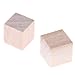 CoscosX 100 Pcs Natural Wood Blocks Unfinished Wooden Cubes for Crafts DIY Supplies