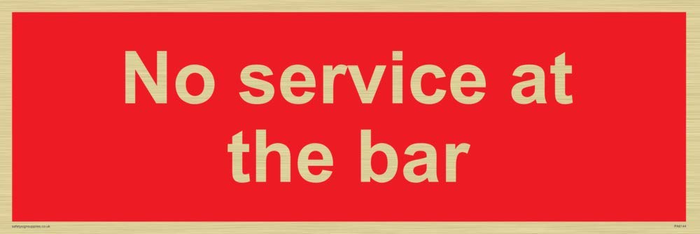 No service at the bar
