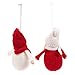 Juvale Set of 6 Christmas Tree Ornaments - Rustic Holiday Figures, Old Fashioned Christmas Decorations, Xmas Ornaments, Red and White - 5.5 x 3.5 x 4 Inches