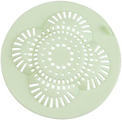 Amazlife 4 Colors PVC Flower Shaped Drain protector,Hair Catcher (Green)
