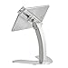 SMONET Desktop Anti-Theft Kiosk & Pos iPad Stand Holder Enclosure with Lock and Key for Tablets iPad, iPad Air, iPad Mini, 9.7 inch iPad Pro, Samsung Tablets (Silver)
