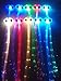 Rainbow Colors LED Lights Hair, Light-Up Fiber Optic LED Hair Barrettes Party Favors for Party, Bar Dancing Hairpin, Hair Clip, Multicolor Flash Barrettes Clip Braid, 12 Pack