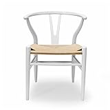 Wegner CH24 Wishbone Chair, Set of 2, White Painted