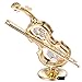 Matashi 24K Gold Plated Highly Polished Violin Ornament with Crystals - Tabletop Decor - Valentine's Day Gift for Her, Mom, Musician, Home Office Decor - Anniversary, Mother's Day, Birthday Present