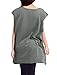 Allegra K Ladies Sleeveless Letters Print Loose Tunic Top M Dark Grey