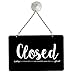 NAHANCO NMSKBO Black with White Print Open/Closed Metal Sign Kit, 12”W x 8”H, Black w/White print