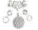 Scarf Jewelry Silver Metal Pendant, Oval Shape Receive in 4 Days