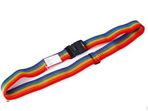 Luggage Strap,Travel Luggage Stronghen Straps with Code Lock and Information Card,Blue