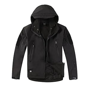 KEFITEVD アウトドア ジャンパー 多機能 アノラック ソフト シェル ミリタリー タクティカルジャケット