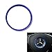 iJDMTOY (1) Sports Blue Aluminum Steering Wheel Center Decoration Cover Trim For 2015-up Mercedes C E CLA GLA GLC GLE Class
