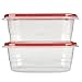 Rubbermaid TakeAlongs Deep Rectangular Food Storage Containers, 8 Cup, Tint Chili, 2 Count
