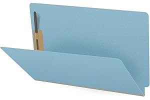 ECOM FOLDERS 25 Pt. Pressboard Classification Folders, Full Cut End Tab, Legal Size, No Dividers, Light Blue (Box of 25)