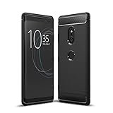 Sony Xperia XZ3 Case, TopACE Ultra Thin Carbon Fiber Scratch Resistant Shock Absorption Soft TPU Protective Cover for Sony Xperia XZ3 (Black)