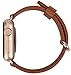 PEAK ZHANG Compatible with Apple Watch Band, 38mm 40mm Women Top Grain Leather Strap for iWatch Series 5,4,3,2,1 (Light Brown+Champagne Gold Clasp, 38mm 40mm S/M)
