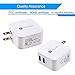Dual Port USB Wall Charger 5V/ 4.8A with 6FT Lightning Cable & 6FT Micro USB Cord – Fast Travel Wall Charger with Smart Technology, Foldable Plug for iPhone / iPad / Samsung / Moto / Blackberry