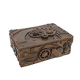 5 Inch Steampunk Mechanical Inspired Jewelry/Trinket Box Figurine by PTC