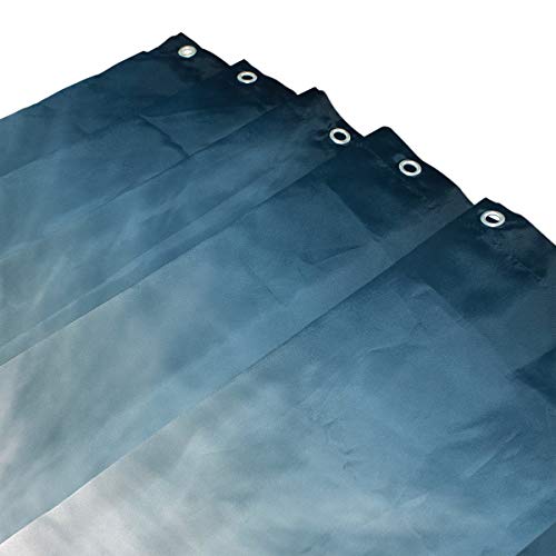 LORVIES Lanscape Bathroom Set, Polyester Fabric Shower Curtain (60X72 Inch) with Bath Mats Rugs(15.7 X 23.6 Inch)-12 Rings