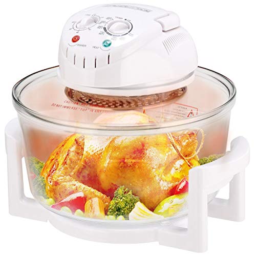 1300W Infrared Halogen Convection Turbo Oven Cooker Glass Bowl Tempered Heat Resistant Glass