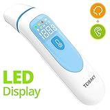                     Thermometer for Fever Forehead and Ear Thermometer Baby, Kid and Adult LED Display Accurate Reading with Fever Indicators   
