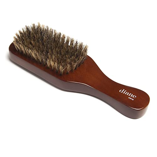 Diane Premium 100% Wildschweinborsten Club Wave Stylingbürste für Männer und Friseure, mittelfeste Borsten für dickes, grobes Haar, Entwirren, Glätten
