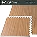 Forest Floor 3/8 Inch Thick Printed Foam Tiles, Premium Wood Grain Interlocking Foam Floor Mats, Anti-Fatigue Flooring – Stylish Flooring Solution, White Oak, 16 Sq Ft