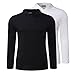 PODOM Men's Long Sleeve Pullover Hoodies T Shirt Casual Sweatshirt V Neck Tops Jersey Sweater