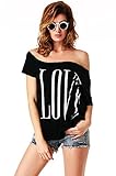 ANGVNS Women's Short Sleeve Off Shoulder White Cotton Top T-shirt Blouse
