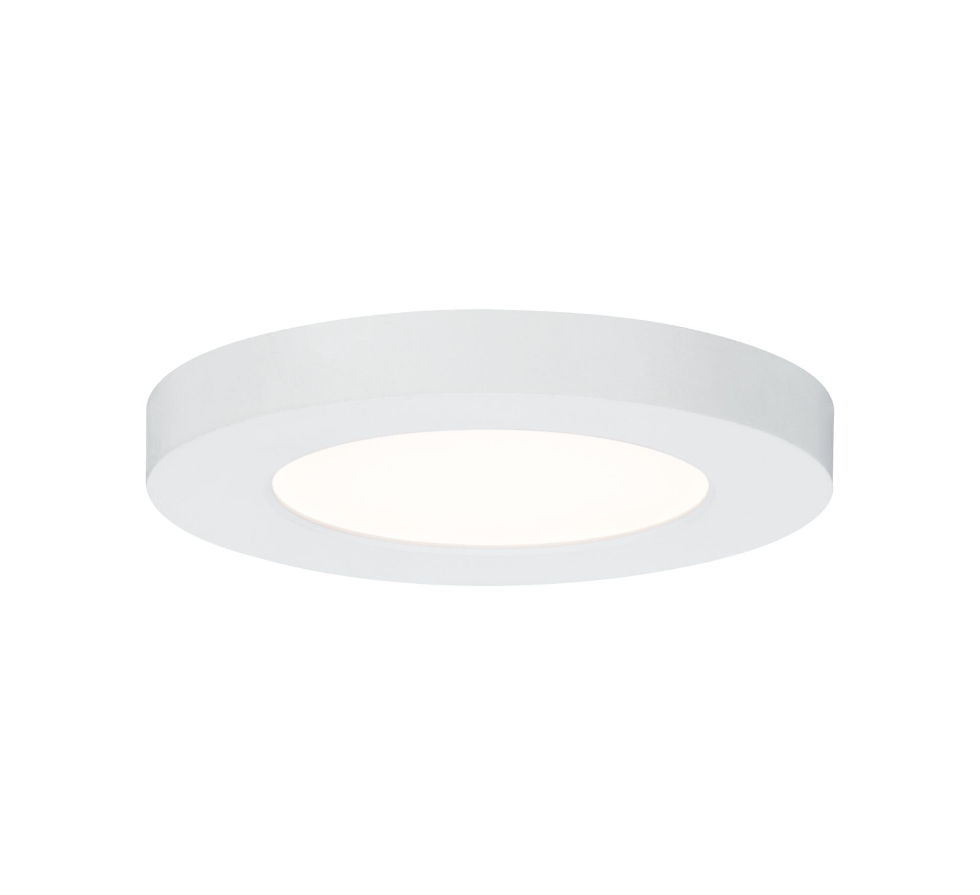 Paulmann 3725 LED Panel recessed Panel Cover-it Round incl. 1x6 watt Ceiling lamp White matt Light Panel Plastic Ceiling Light 3000 K