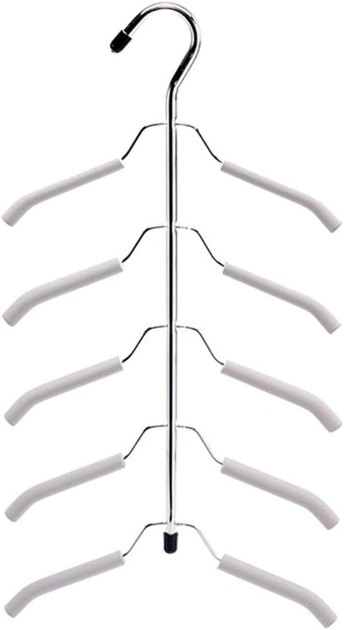 SADA72 Clothes Hanger, Multifunctional Non-Slip 5 Layer Wardrobe Shirt Hanger Clothing Storage Rack, Household Multi-Layer Clothes Hanger For Home Travel etc(Grey)