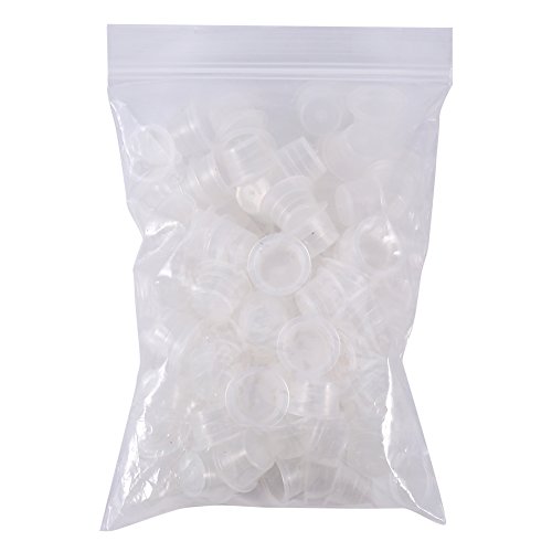 Tattoo Ink Cap Cup Medium Large Plastic Microblading Ink Pigment Cups Accessories for Tattoo Supplies 100Pcs/Set(L) - Thumbnail 2