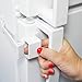 LIVSafe Refrigerator Lock: 1-Hand Use, Self-Locking, Baby Safety Fridge & Freezer Latch-White