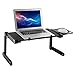 Adjustable Laptop Stand-HOWBIFOOL Portable Folding Computer Stands Table desk with Mouse Pad Side Mount Light Weight Ergonomic Bed Lap Tray pad (Laptop Stand)