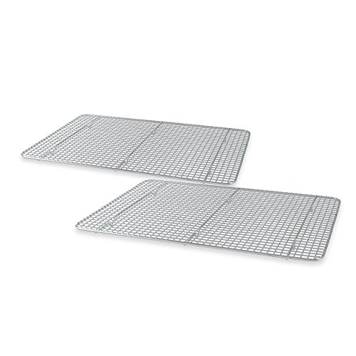 Huji Cross-Wire Grid Cooling Rack, Wire Pan Grate,Baking Rack, Icing Rack, Chrome Plated Steel, (17" x 11.75") - Thumbnail 6