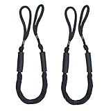 Wasyoh Bungee Dock Line, Mooring Ropes 2 Pack of 4-5.5 ft - Perfect for Boat, PWC, Jet ski, Pontoon, Kayak, Canoe, Power Boat