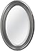 MCS Beaded Oval Wall Mirror, 21 x 31 Inch, Silver