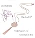 Long Necklaces For Woman Disk Circle Pendant Necklaces Tassel Fringe Necklace Set Statement Pendant (rose gold)
