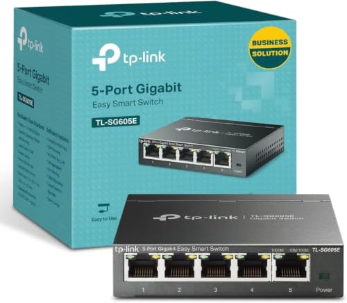 TP-Link Switch Ethernet Gigabit Manageable 5 Ports RJ45,TL-SG605E