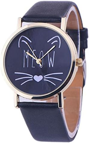 Womens Cat Watch,POTO JY-35 2017 New Cute Cat Meow Analog Quartz Watch Gift