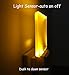 0.5W Plug in Dusk to Dawn Light Sensor Auto on/Off LED Night Light Wall Light 2-Pack Amber/Yellow Glow