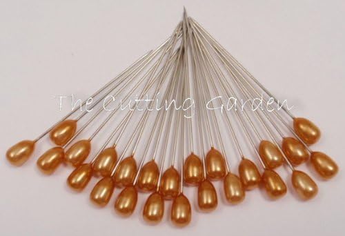 Corsage / Boutonniere Pin TCG Floral 2" Copper Pear Pearl 24pk