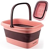 ALYSTER Collapsible Soak Tub with Handle For Foot