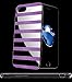 iPhone 6 Plus/6S Plus Case(2-Piece Combo Set),Blingy's Shiny Sparkling Glitter Style Mirror Striped Hard IMD Cases:2-Piece Combo Set for iPhone 6 Plus/6S Plus (5.5 inch) (Silver/Purple)