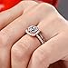 Iumer Rose Gold Bridal Set Zircon Wedding Engagement Couple Stacking Ring Set Women Jewelry,9