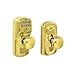 SCHLAGE FE595 PLY 505 PLY Plymouth Keypad Entry with Flex-Lock and Plymouth Style Knobs, Bright Brass
